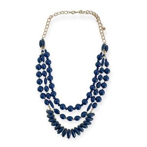 Premier Designs Navy Blue Statement Necklace - NIB
